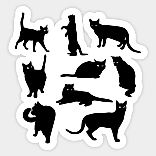 Cats Silhouettes Sticker